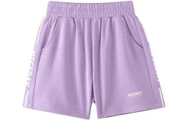 左西 童装 印花运动休闲儿童短裤 女童