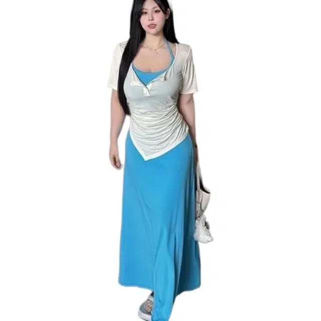 哒头下雨不愁 简约舒适时尚气质休闲裙装套装 女款