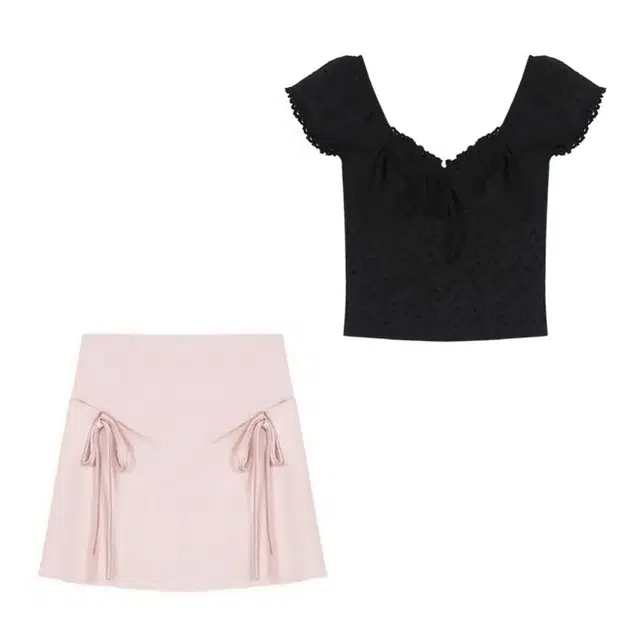 怪力萝莉 显瘦蕾丝修身丝绒季提花性感吊带上衣女夏裙装套装 女款