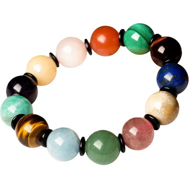 【水晶丨七彩神光】 饰之颜 纳财鸿运新中式国潮风小众百搭轻奢时尚招财进宝时来运转转运天然 草莓晶 手串 男女同款情侣款