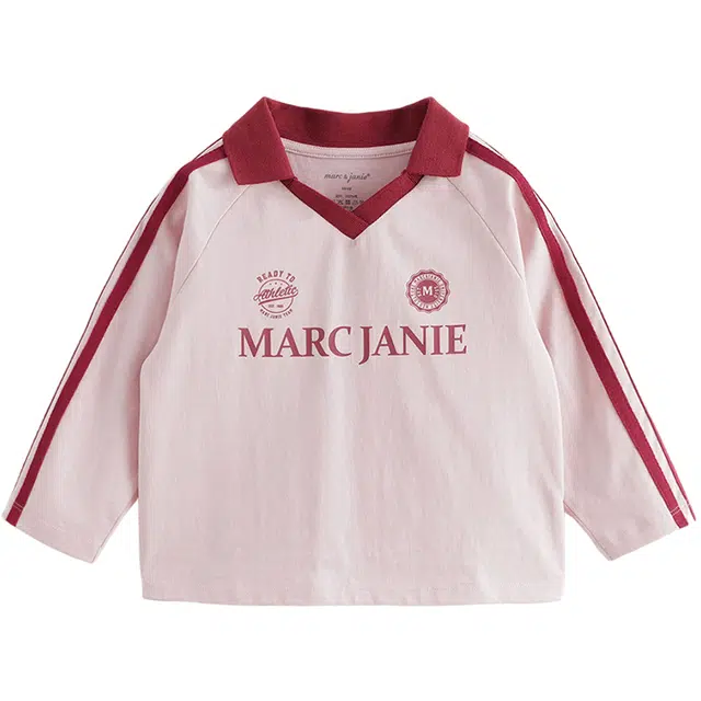 MARC&JANIE V-Neck Raglan Long Sleeve Tee