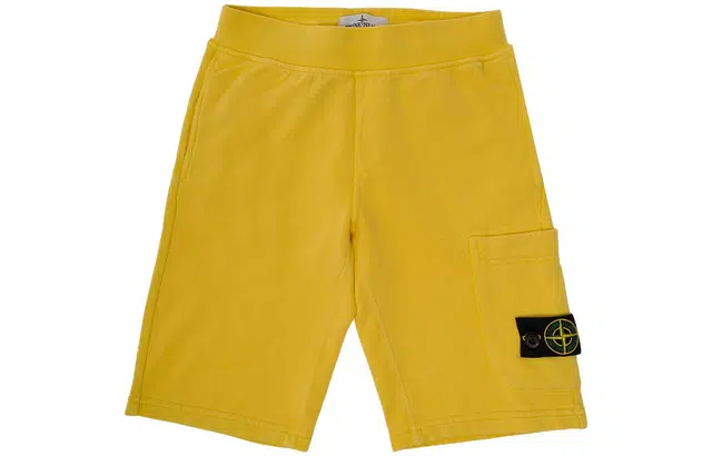 Stone Island Kids Shorts Yellow