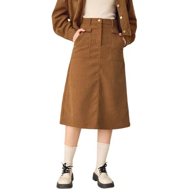 法文箱子 纯色百搭舒适简约休闲长裙 女款