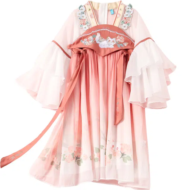 十月妈咪 薄款网纱公主古风汉服 儿童款