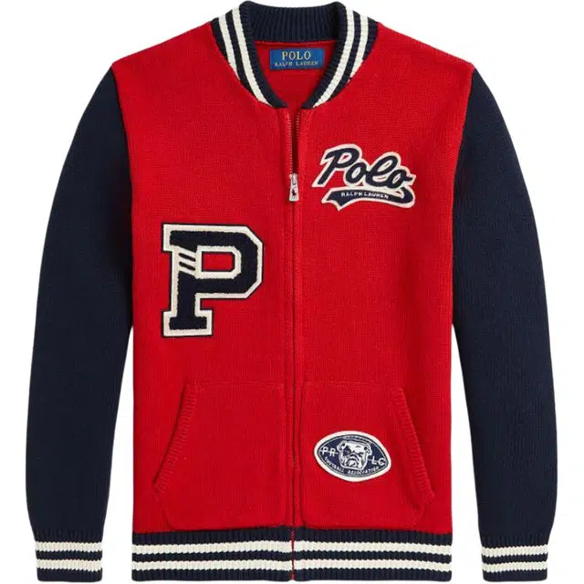Polo Ralph Lauren FW24 Logo Zip Knit Sweater Red Kids