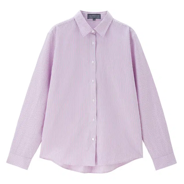 佐丹奴 韩国款麻棉宽松梭织休闲长袖衬衫 女款