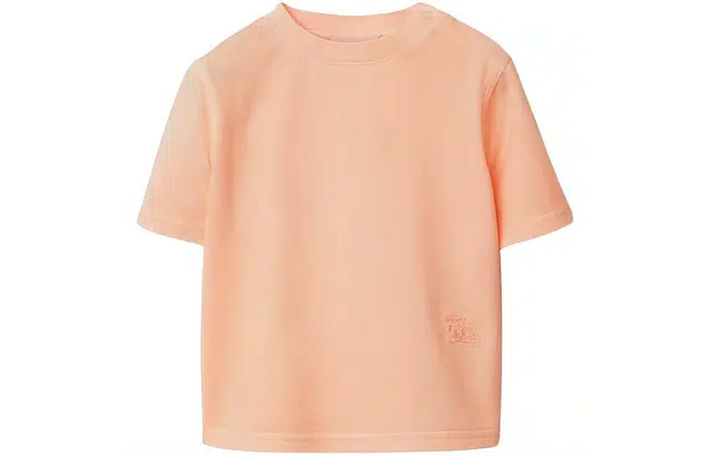 Burberry Kids Crew Neck T-Shirt Pink