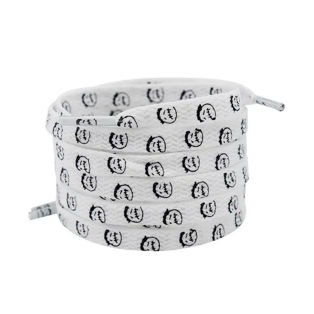 木林森 休闲运动黑色图案适配高低帮版小白鞋百搭 涤纶 鞋带 男女同款情侣款