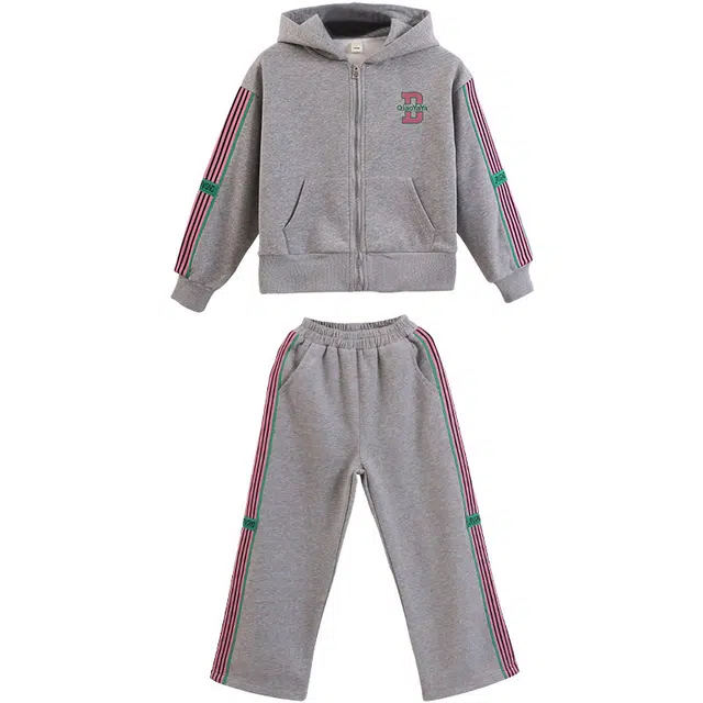 俞兆林休闲运动套装 连帽拉链长袖柔软长裤 图片色 中小童