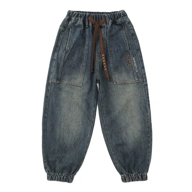 浪莎 简约休闲舒适柔软牛仔裤 大童 蓝色