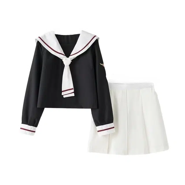 桴生 魔卡少女樱百变水手服百搭制服 女款 小樱（上衣+下裙+领带）