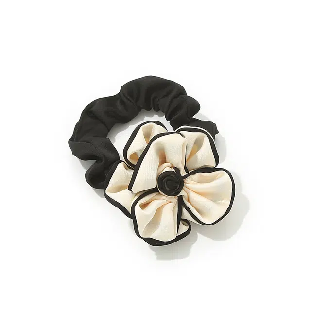 如花梦 山茶花大肠高级感皮筋法式小香风 布艺 发圈 女款