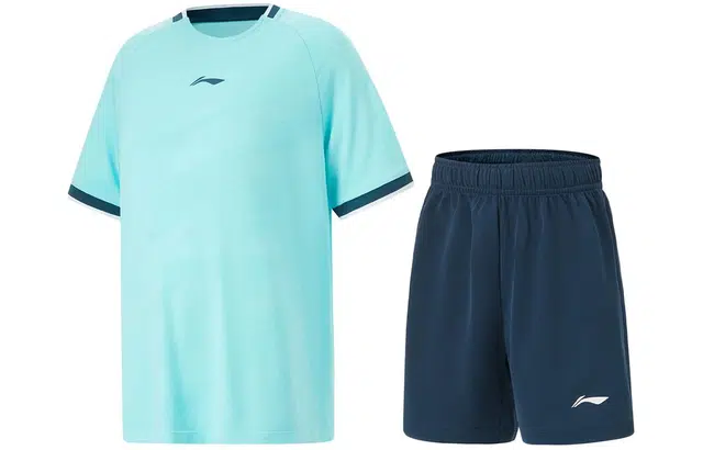 大童 李宁儿童 足球系列拼色圆领套头休闲运动套装