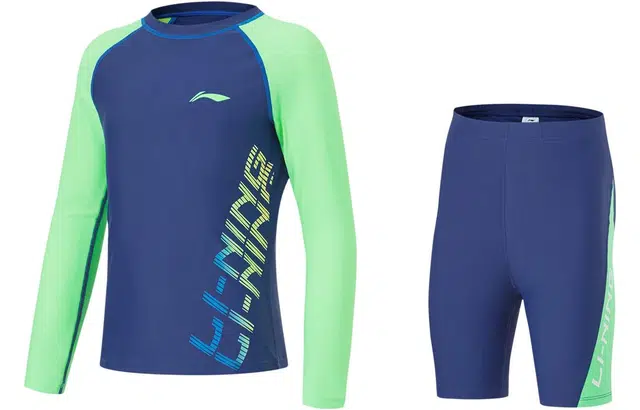 李宁儿童 训练系列 字母印花紧身儿童泳装 儿童款