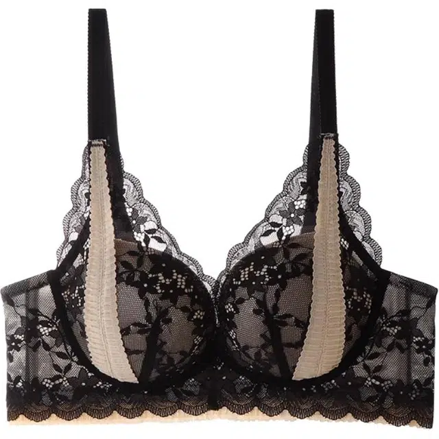 草本初色 蕾丝小胸聚拢显大胸性感薄款收副乳上托防下垂调整型文胸 女款