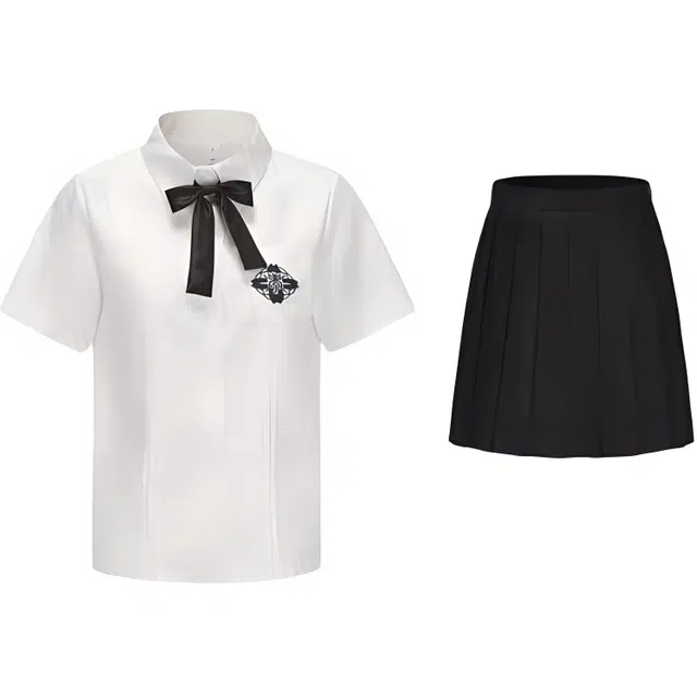 木清清 学生学院风制服百褶裙子衬衫短袖收腰裙装套装 女款