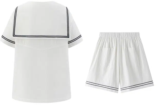 东鲸岁时记 慵懒风日系宽松休闲制服 女款 礼盒装 白色衬衫+短裤