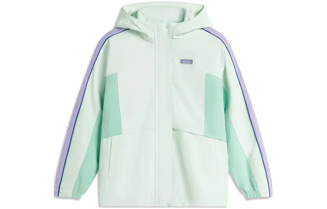 李宁儿童 运动生活系列 撞色加绒保暖三合一风衣休闲运动套装 儿童款