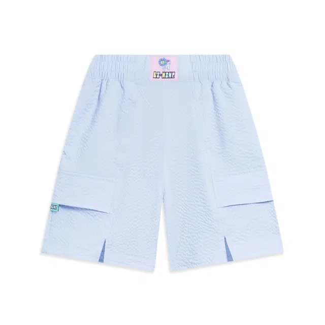 李宁儿童 运动生活系列 宽松纯色松紧儿童短裤 儿童款