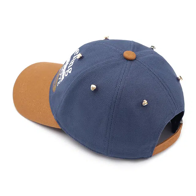 肯默 美式街头拼色字母刺绣遮阳防晒 棉 鸭舌帽 男女同款情侣款