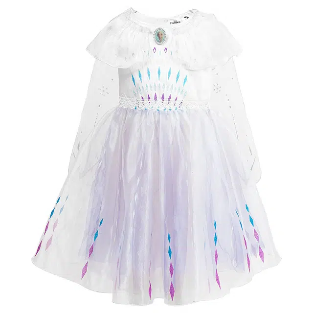 伊佳林 圆领舒适亲肤简约柔软无袖儿童连衣裙 中童 艾莎公主裙