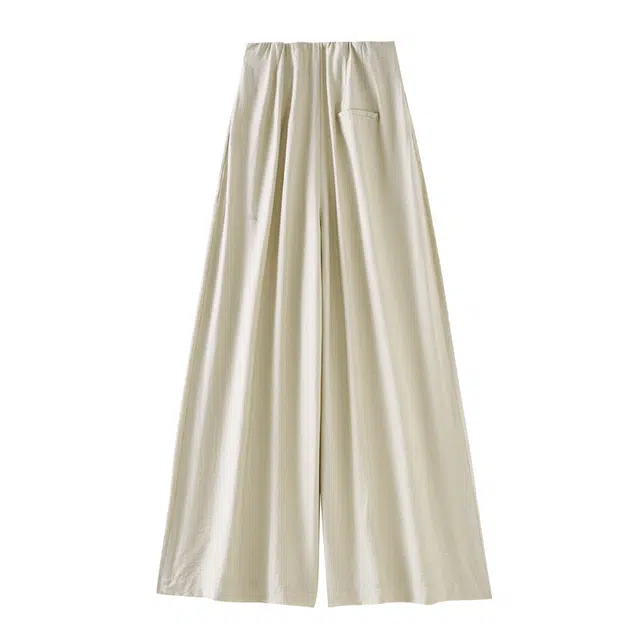 欧昵雪 高腰阔腿垂坠感拖地慵懒休闲裤 女款