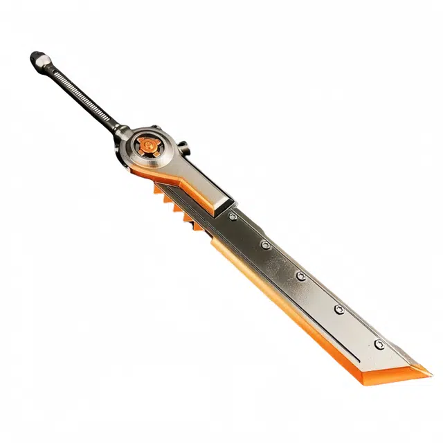 天予小镇 和平精英地铁逃生装甲大刀金属武器合金兵器 成品模型