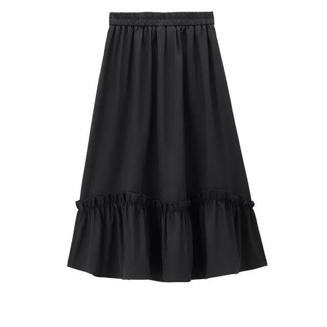 佐丹奴 舒适百搭时尚纯色中长款休闲长裙 女款