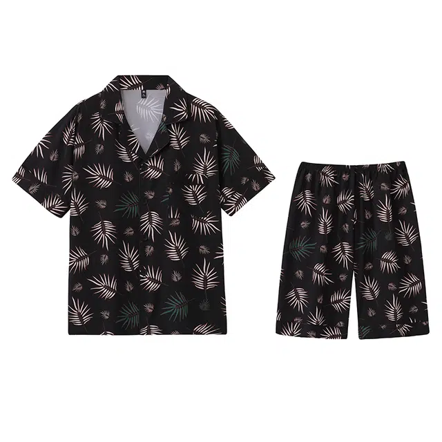 好福份 可外穿薄款短袖高级感休闲家居服睡衣套装 男款