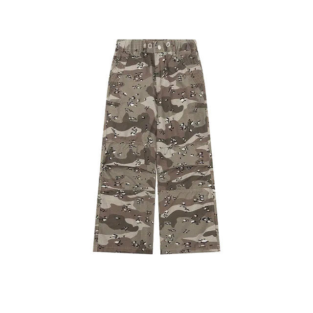 奇迹街区 潮牌美式多口袋直筒迷彩复古宽松休闲裤 男女同款