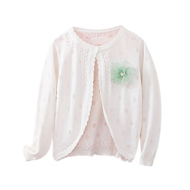 儿童款 十月妈咪 百搭可爱舒适针织衫 纯白