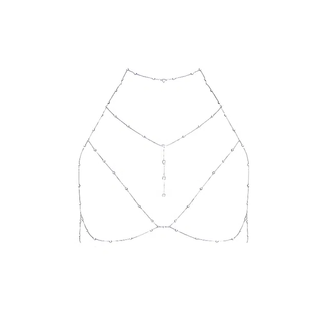 暖瞳 胸链链性感设计独特高级感不掉色时尚轻奢小众款式优雅颈链气质百搭锁骨链配饰 合金 身体装饰链 女款