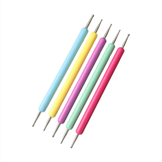 计轩 波点甲油胶马卡龙多功能点钻点珠笔 绚丽美观