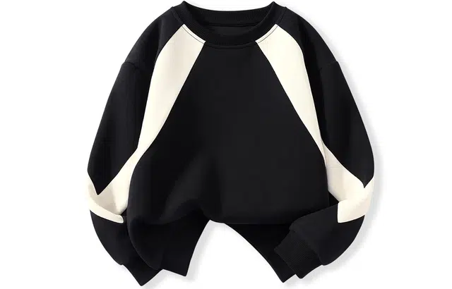 拉夏贝尔 拼色舒适柔软轻盈卫衣青少年