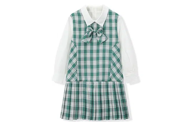 梦特娇 童装 休闲款假两件儿童连衣裙 女童