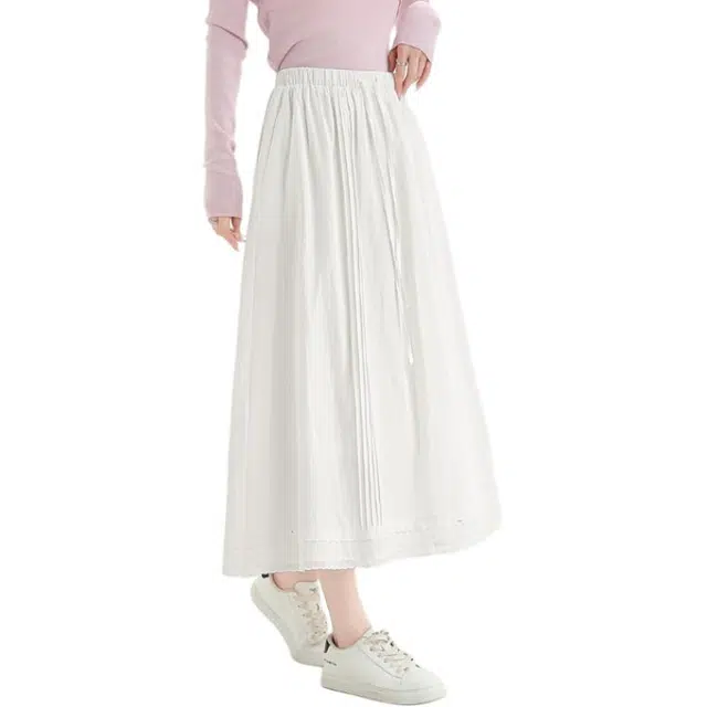 法文箱子 通勤纯色简约休闲长裙 女款