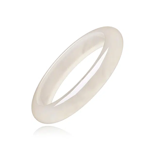 一世倾 新中式国潮古风温柔典雅平安镯鸿运当头发财黄浅香槟色稀有轻奢高级感转运玉镯好运天然 玉髓 手镯 男女同款情侣款