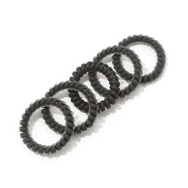 如花梦 磨砂电话线高弹力 简约 亚克力 发圈 女款