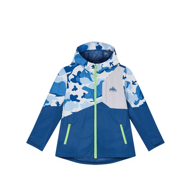 鸿星尔克儿童大衣 户外系列 舒适亲肤百搭 欧泊蓝/正白 青少年