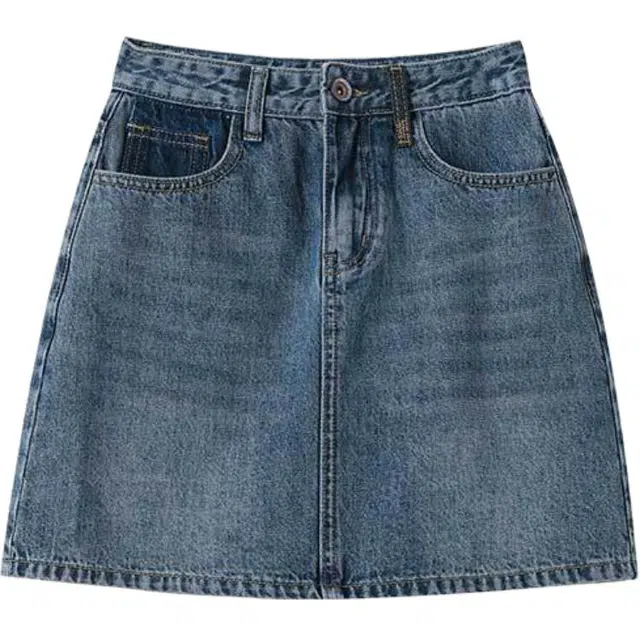 法文箱子 复古半身裙高腰显瘦百搭小个子防走光牛仔短裙 女款