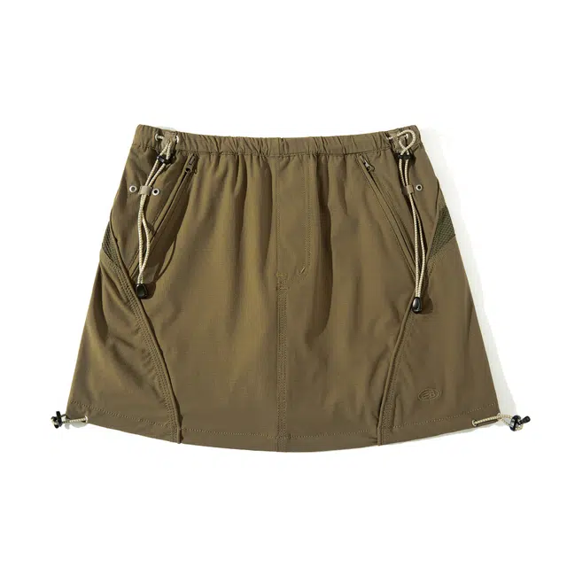 蓝岐 松紧腰显瘦吸湿排汗速干复古工装短裙 女款