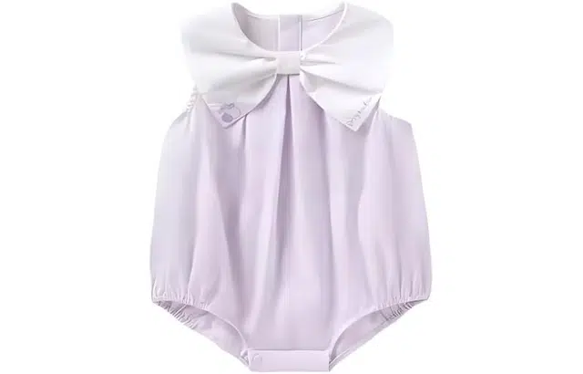 英氏 纯棉无袖套头连体装 婴童 浅紫色