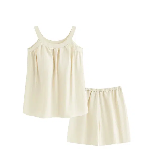 俏韵 吊带简约风甜美薄款家居服可外穿睡衣套装 女款