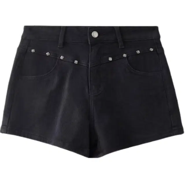 三福 拉链通勤休闲牛仔短裤 女款