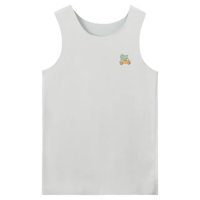 红豆 吸湿发热宝宝绒纯色卡通无袖圆领保暖上装青少年