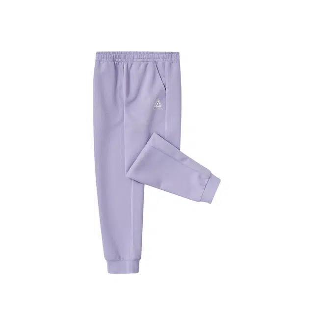 青少年 鸿星尔克儿童针织运动裤 亲肤百搭舒适 藕荷紫