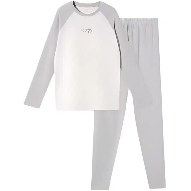 久岁伴 校园系列 高弹舒适柔软内衣套装 白灰青少年