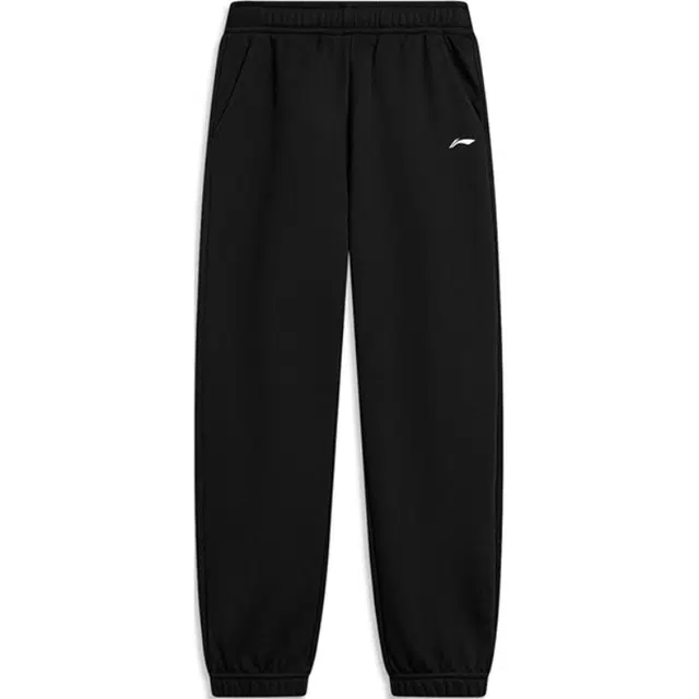 李宁儿童 运动生活系列 简约舒适柔软亲肤休闲裤 大童 黑色