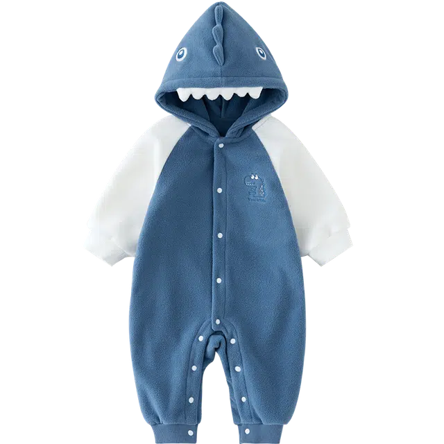 童泰婴儿连体衣秋冬季宝宝衣服儿童休闲外出连帽哈衣男女童爬服