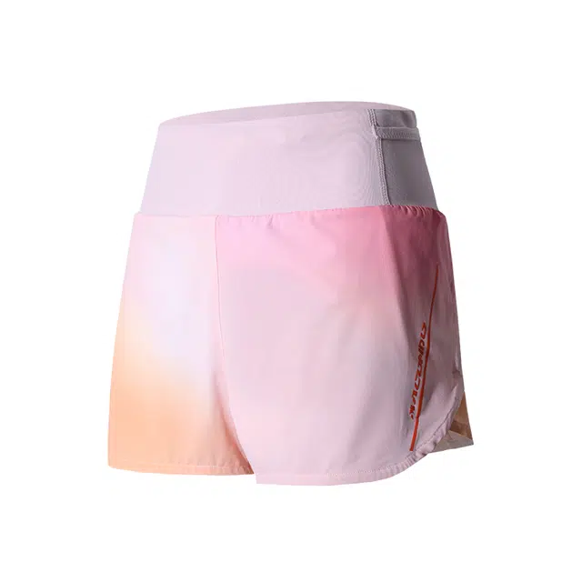 马孔多 腰部科技夹芯层呼吸皮内衬原创单品马孔多晕染运动短裤 女款 彩妆粉印花